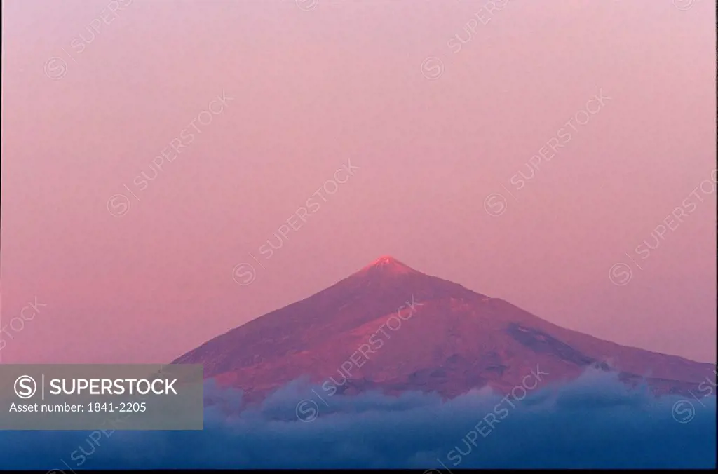Panoramic view of mountain peak, Tenerife, La Gomera, Canary Islands, Spain