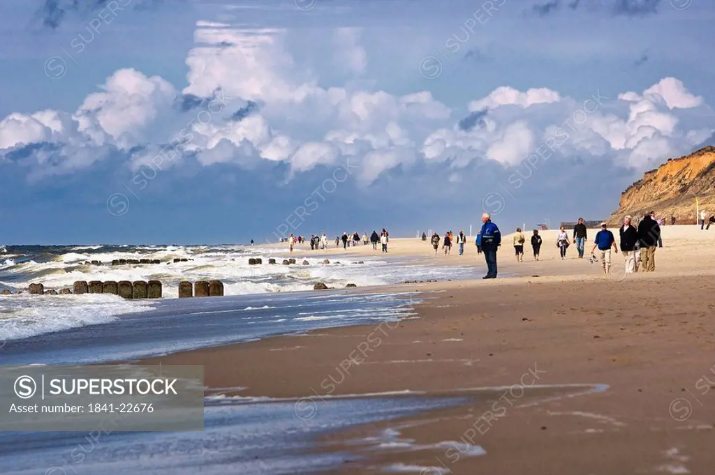 Tourists at beach, Sylt, Schleswig_Holstein, Germany, Europe
