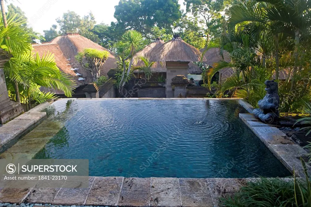 Spa pool at resort, Bali, Indonesia