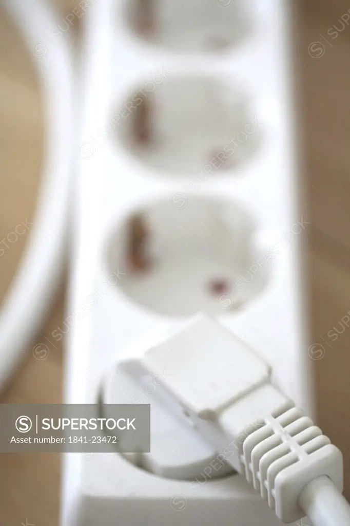 High angle view of electric plug