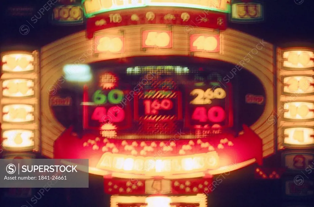 Close_up of gambling machine