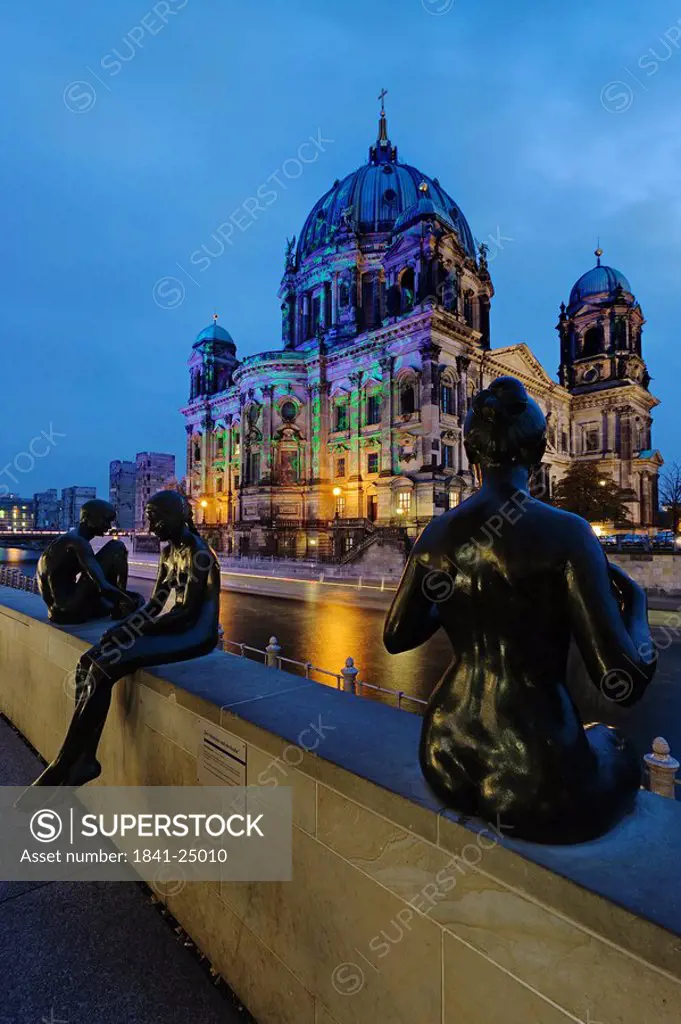 Sculptures on fountain, Berlin Cathedral, Berlin, Germany