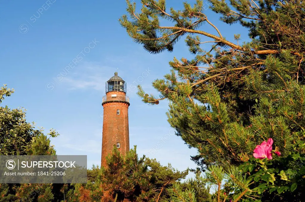 View of a lighthouse, Darsser Ort, Darss, Germany, low angle view