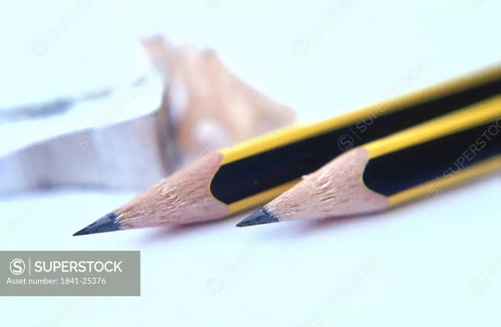 Close_up of two pencils