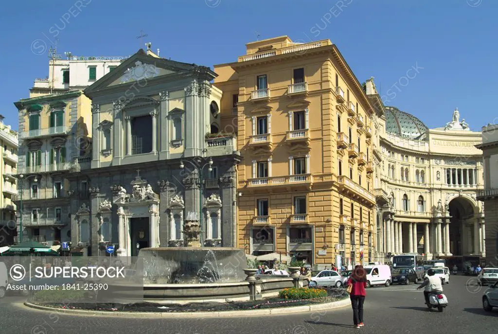 Fountain in front of church, Church Of San Ferdinando, San Ferdinando, Naples, Italy