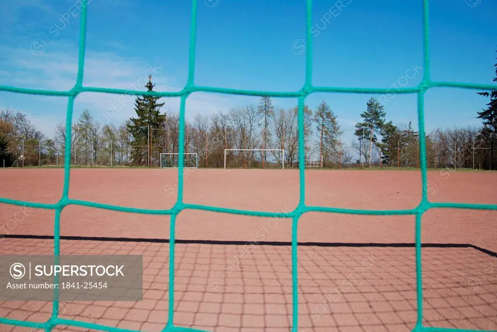 Close_up of net of soccer goal