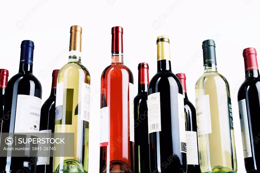 Close_up of bottles of wine