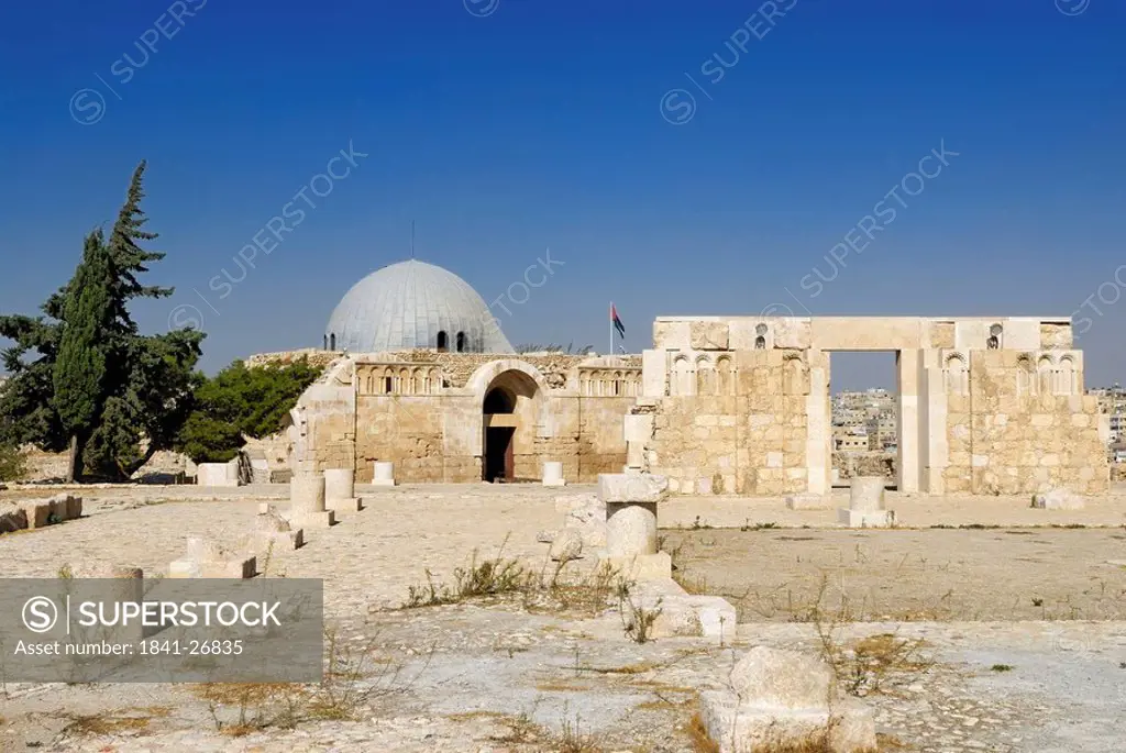 Old ruins of mosque, Jabal el Qala, Amman, Jordan