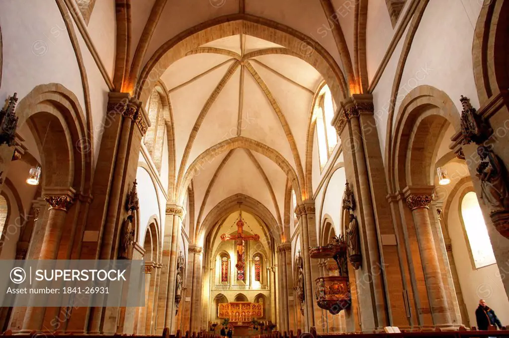 Interiors of church, St. Peter Church, Osnabrueck, Lower Saxony, Germany