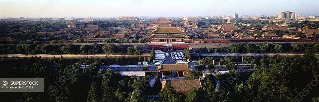 Aerial view of city, Beijing, China