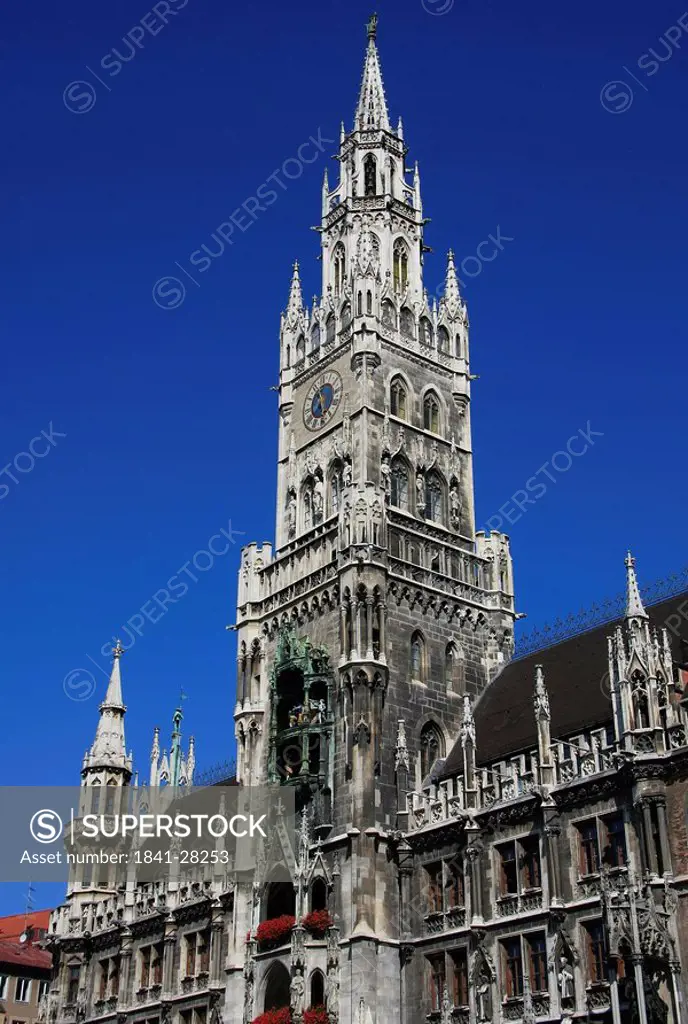 New townhall, Munich, Germany, low angle view
