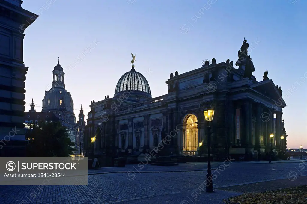 Facade of church, Church of Our Lady, Dresden, Saxony, Germany