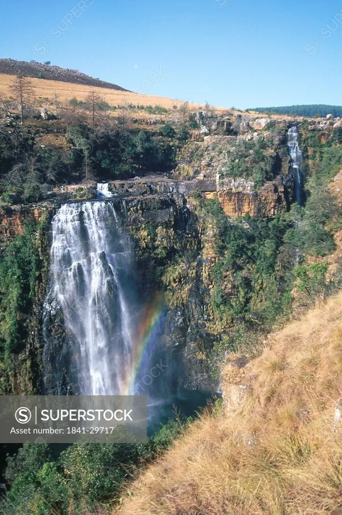 Rainbow formation near a waterfall, Lisbon Falls, Mpumalanga, South Africa