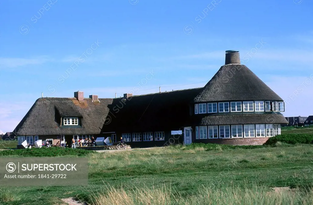 Thatched roof building, Kampen, Sylt, Germany