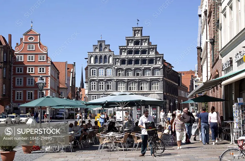 Houses in town, Luneburg, Lower Saxony, Germany
