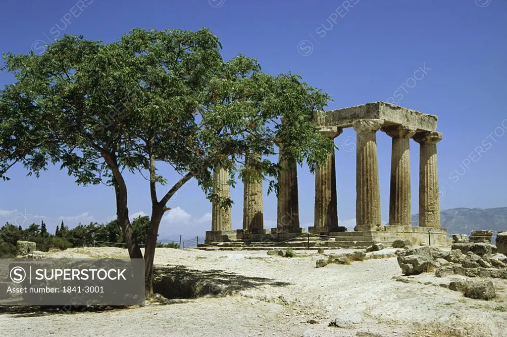 Ruins of roman temple, Temple Of Apollo, Greece
