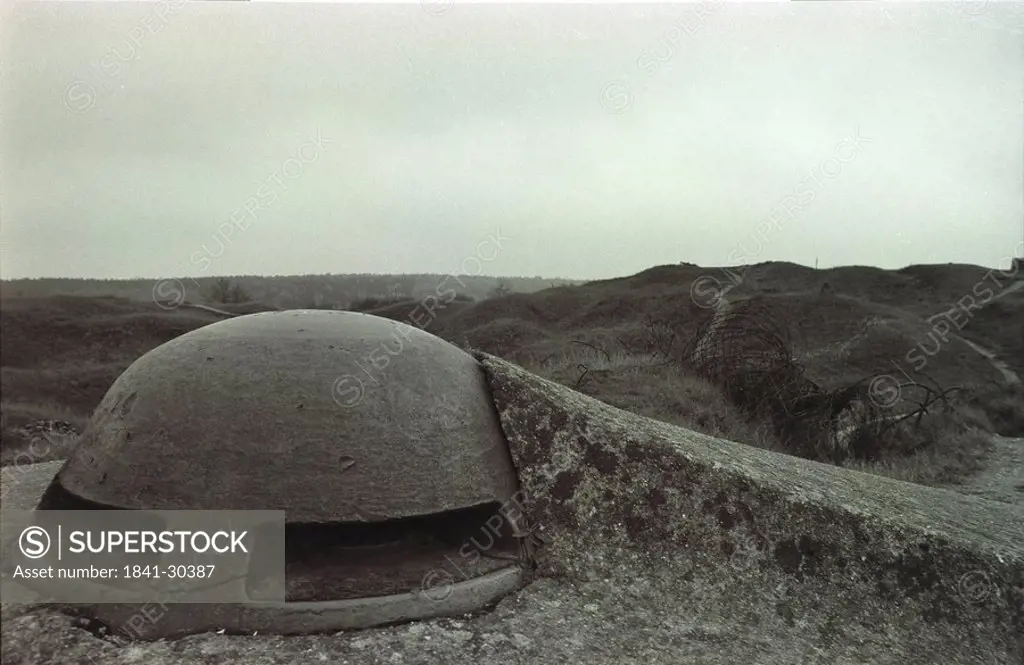 Bunker on fort, Douaumont Fort, Verdun, Lorraine, France