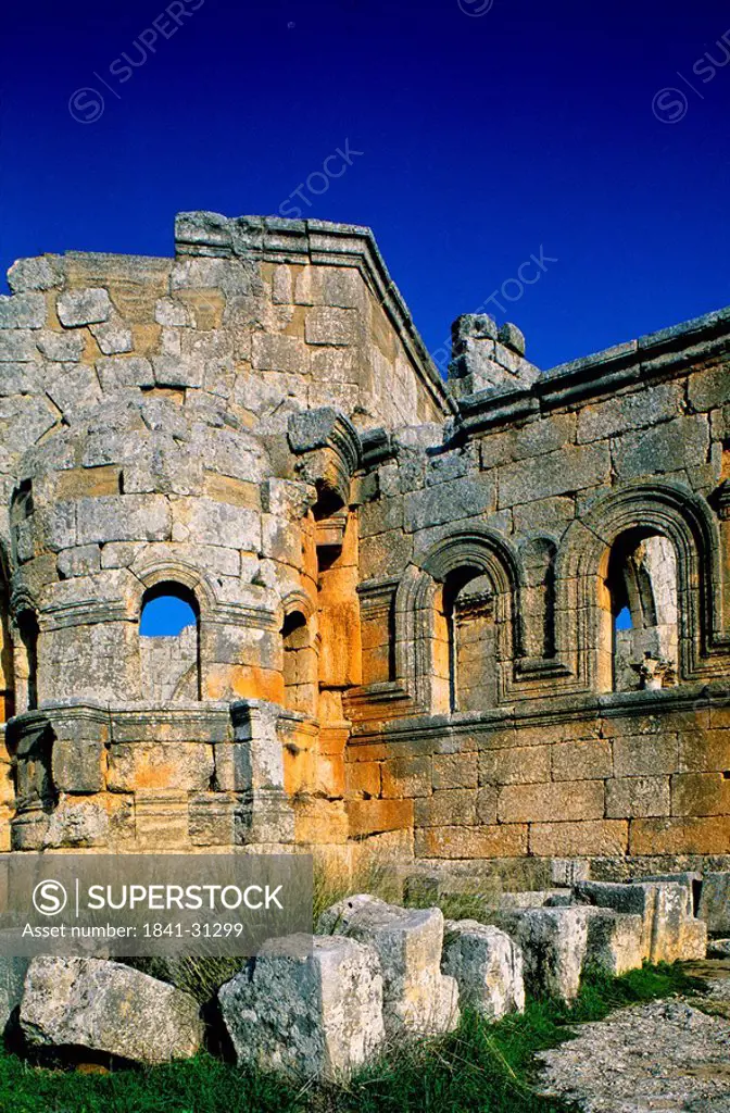 Ruins of castle, St. Simeon Basilica, Aleppo, Syria