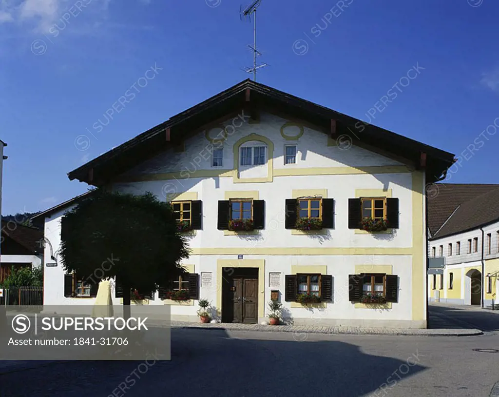 Facade of building, Marktl, Bavaria, Germany