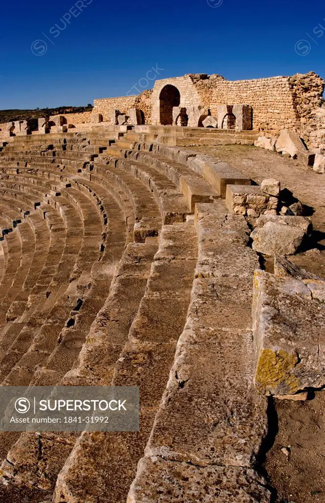 Roman theatre, Dougga, Tunisia, Africa