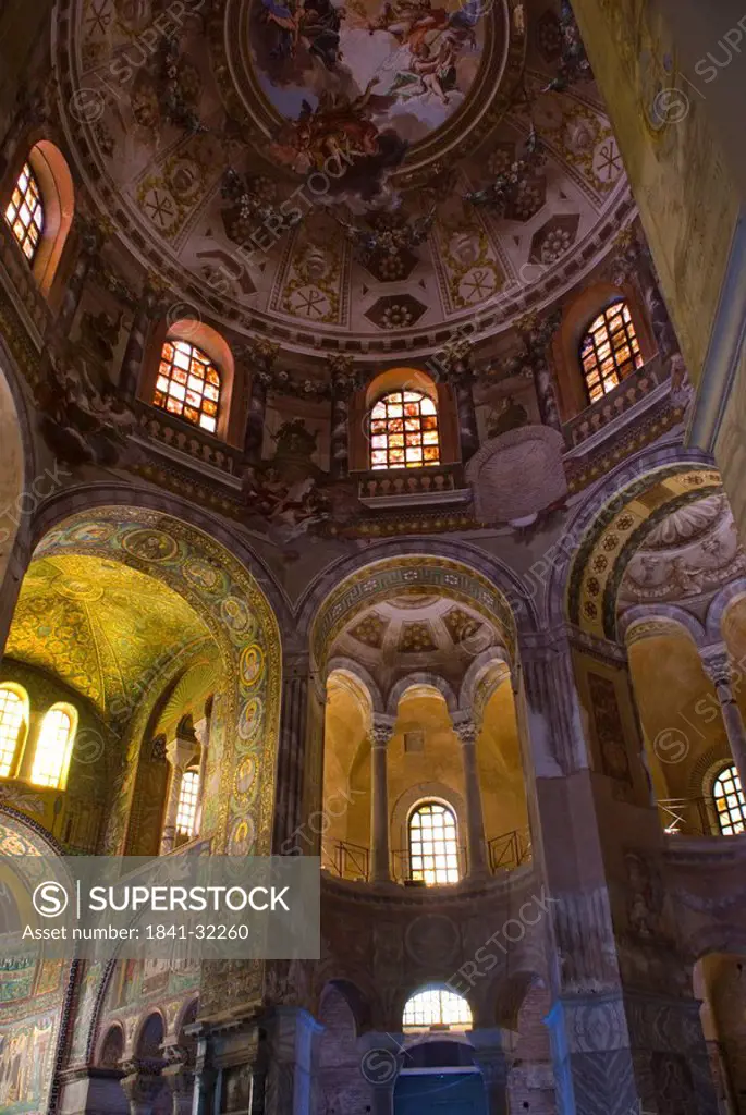 Interiors of basilica, Basilica Of San Vitale, Ravenna, Emilia_Romagna, Italy