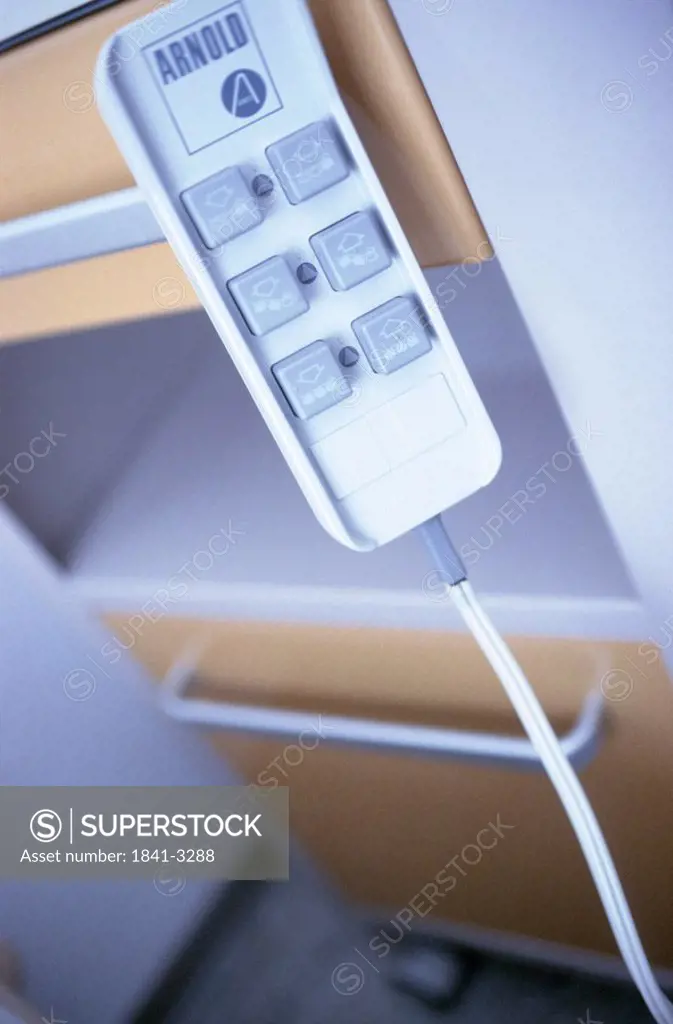 Close_up of push buttons on hospital bed