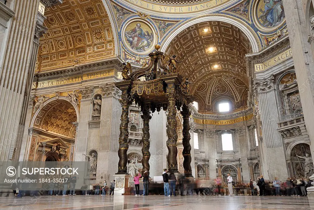 Berninis baldachin at St. Peters Basilica, Rome, Vatican City