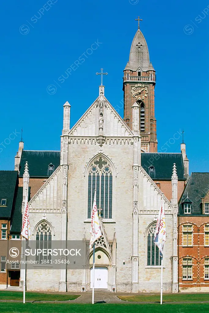 Facade of church, Tongerlo Abbey, Flanders, Belgium