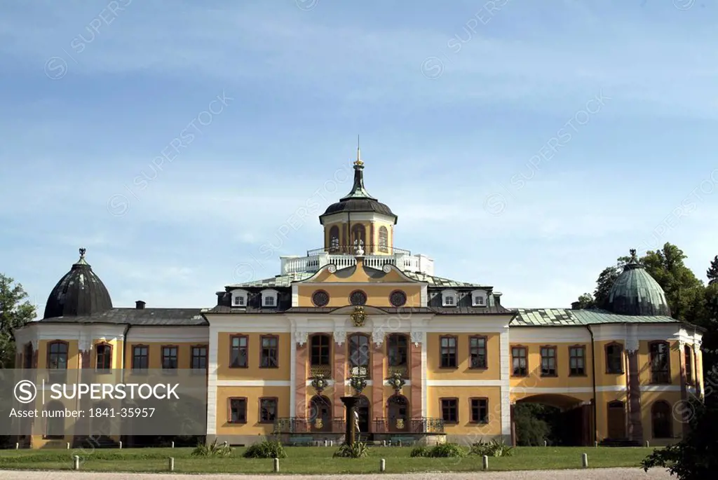 Facade of castle, Belvedere Castle, Weimar, Thuringia, Germany