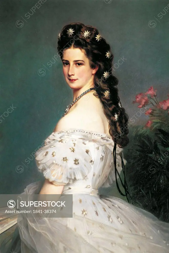Painting of Empress Elisabeth Sissi, Vienna, Austria