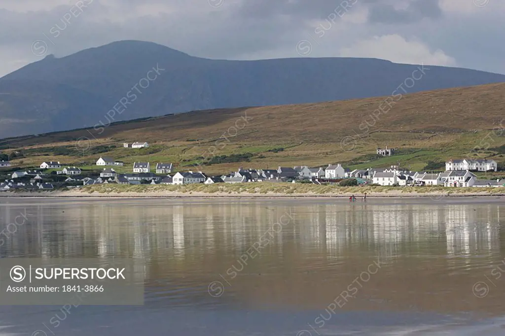Houses at waterfront, Achill Island, County Mayo, Republic of Ireland