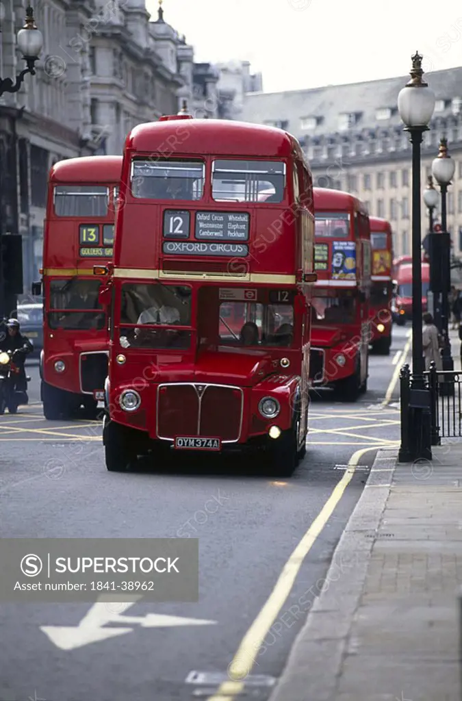 Double_decker buses on road
