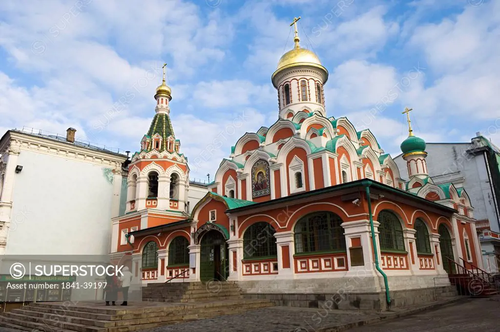 Low angle view of orthodox church, Kazan Cathedral, Red Square, Moscow, Russia