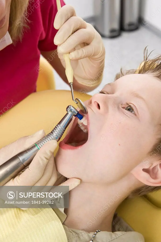 Boy at dentist