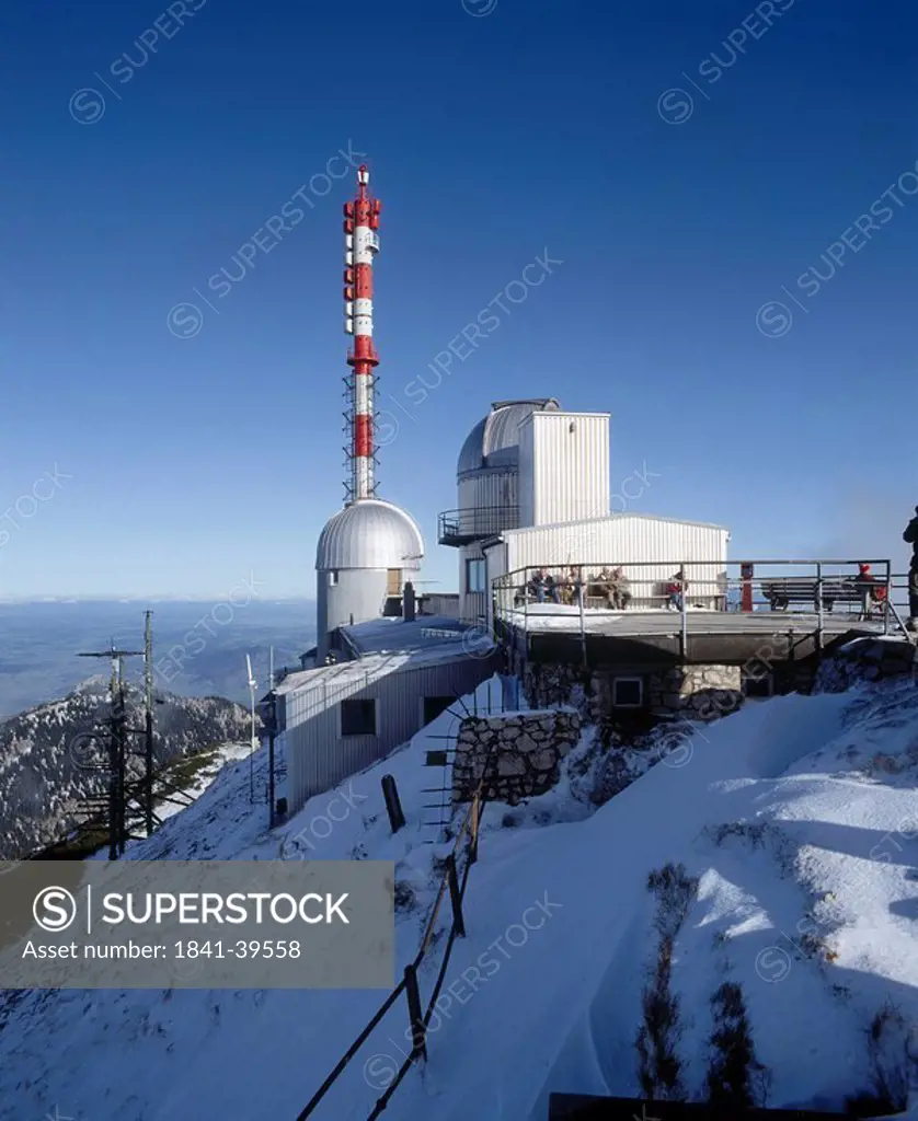 Ski lift station on top of a mountain
