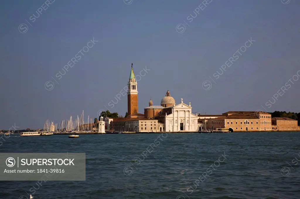 Church on waterfront, San Giorgio Maggiore Church, Veneto, Venice, Italy