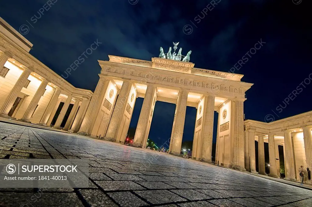 Brandenburg Gate in the evening, Berlin, Germany, Europe
