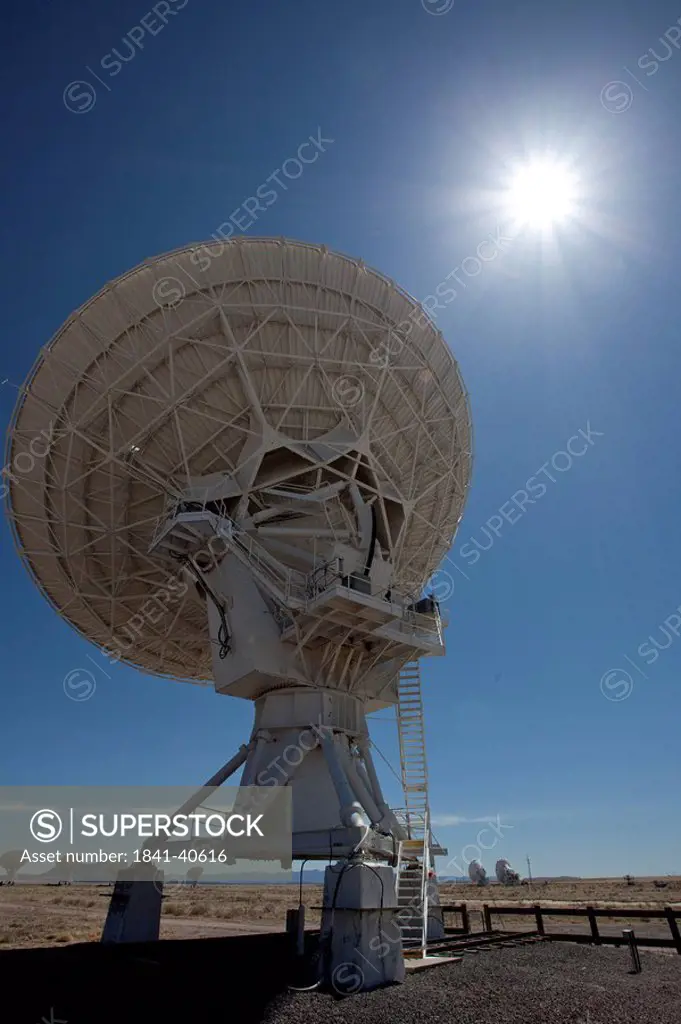 Radio Telescopes in the Very Large Array, New Mexico, USA, low angle view