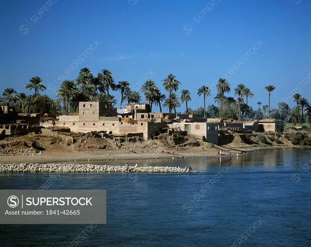 Houses at the waterfront, Egypt