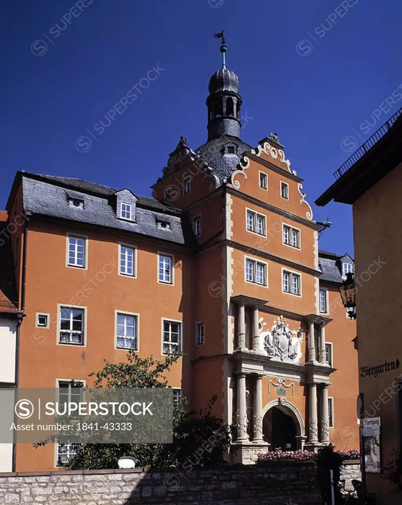 Facade of building in town, Bad Mergentheim, Baden_Wurttemberg, Germany