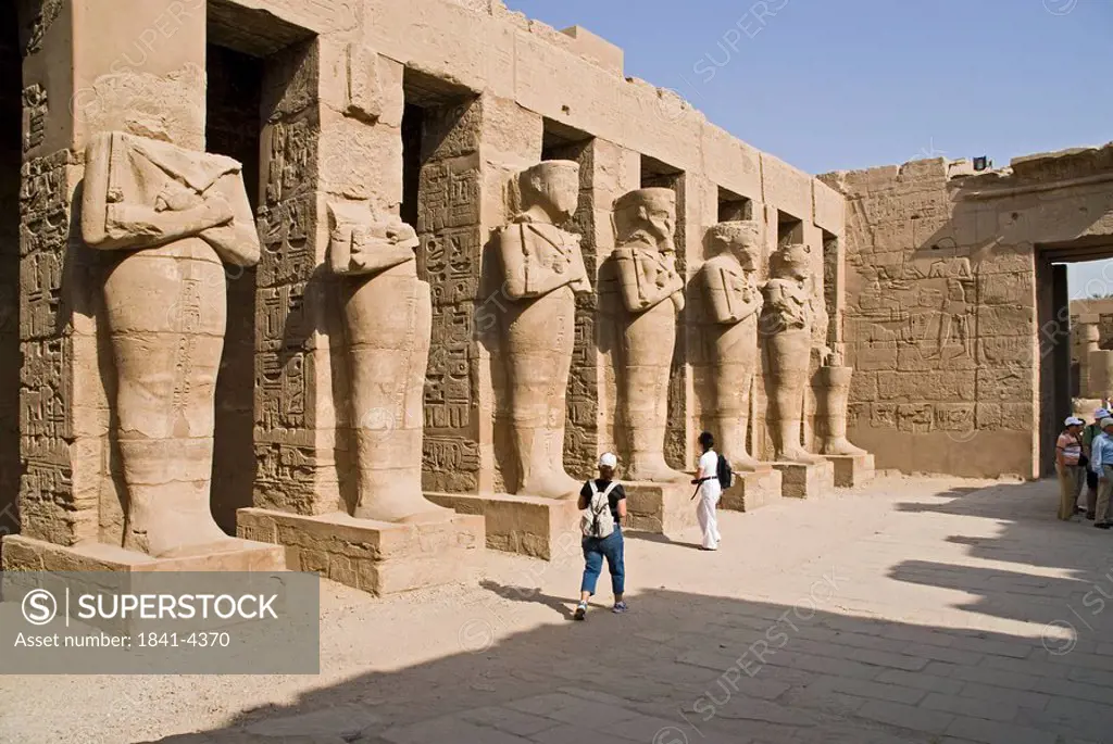 Sculptures at the Temple of Karnak, Luxor, Egypt