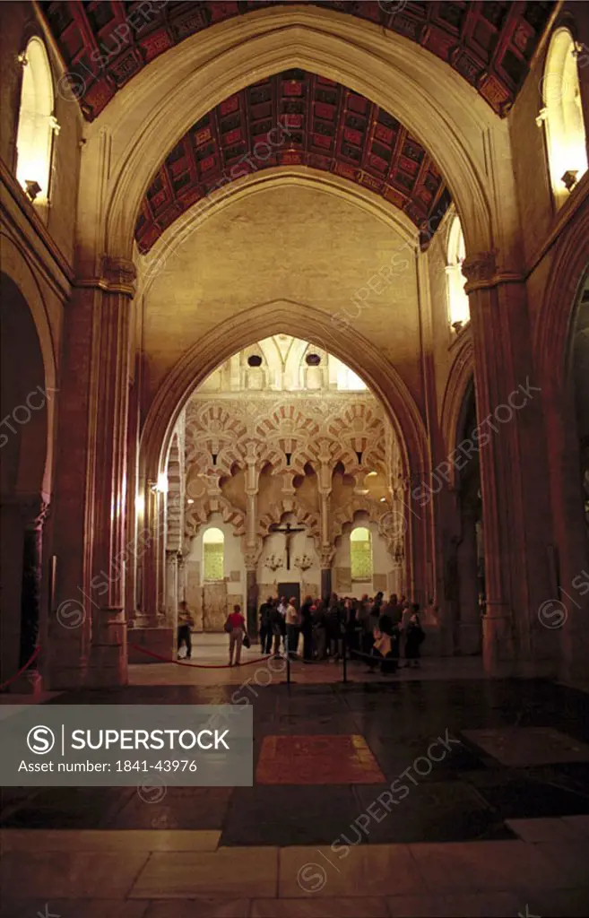 Interiors of mosque, Mezquita Catedral de Cordoba, Cordoba, Andalusia, Spain