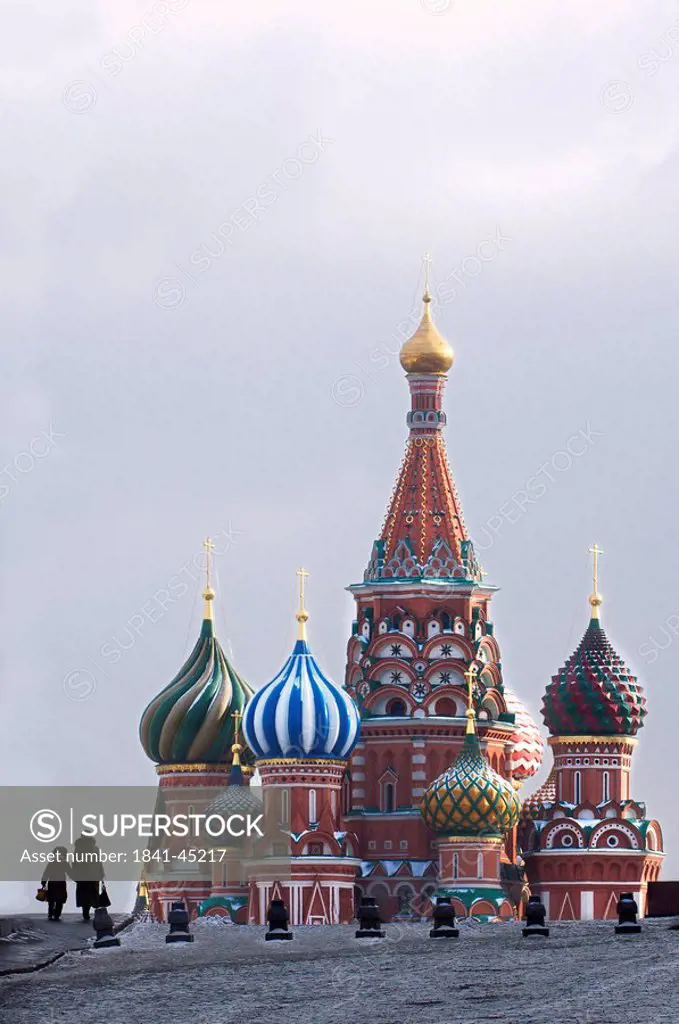 Church on town square, Saint Basil´s Cathedral, Red Square, Moscow, Russia