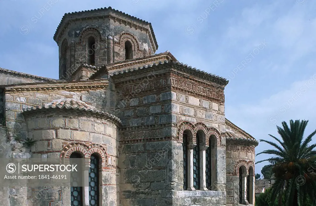 Ancient building against cloudy sky, Kerkira, Ionian Islands, Greece