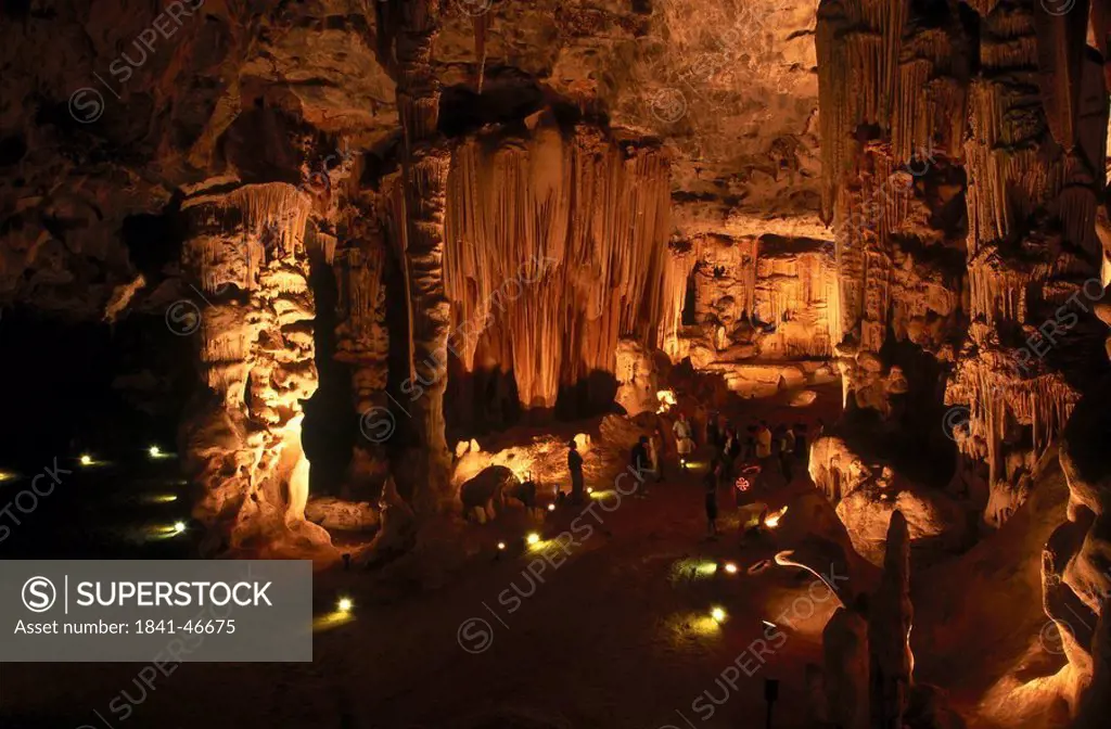 Rock formation inside cave, Cango Caves, South Africa
