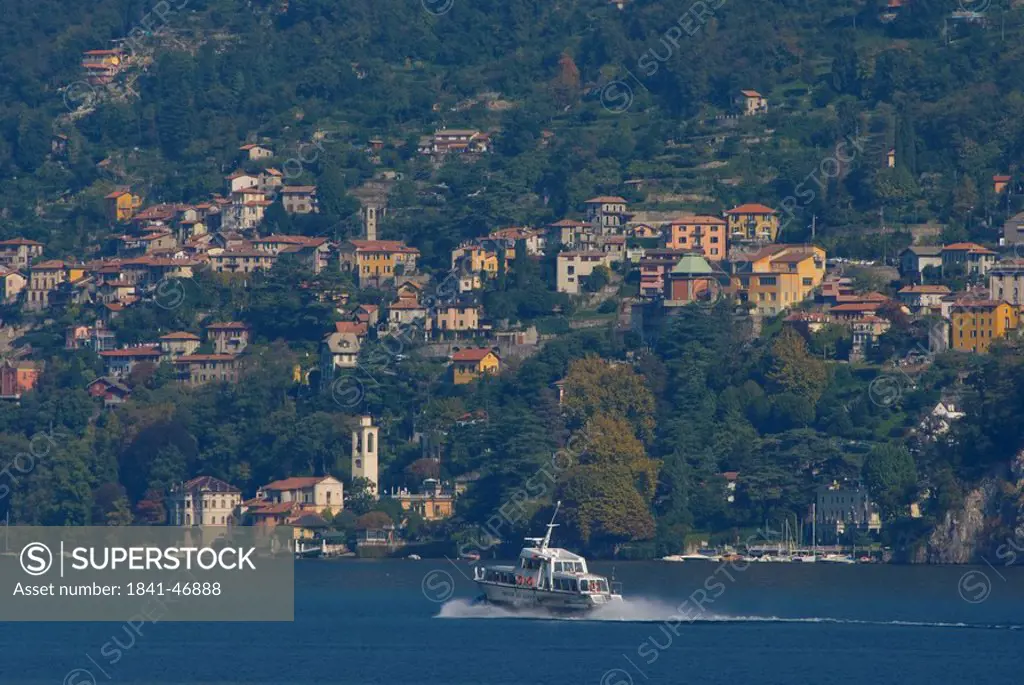 Town at waterfront, Lake Como, Tremezzo, Como, Lombardy, Italy