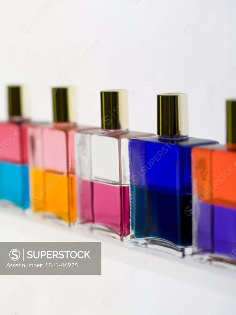 Close_up of bottles of aromatherapy oil