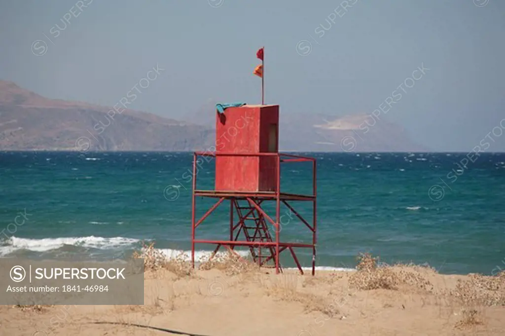 Lifeguard tower on beach