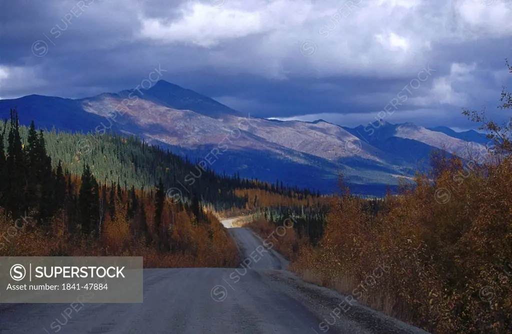 Clouds over mountains, Dempster Highway, Yukon, Canada