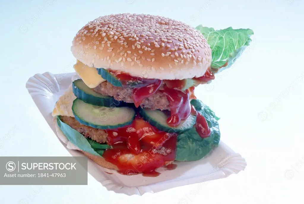 Close_up of hamburger